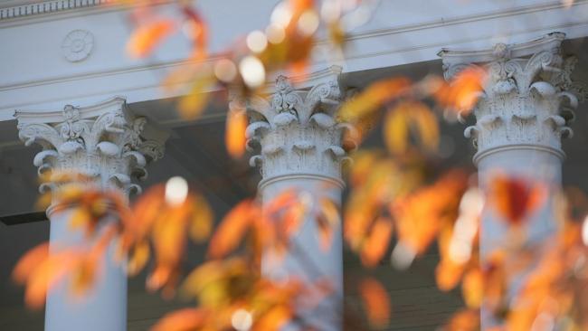 on campus building captured in Autumn